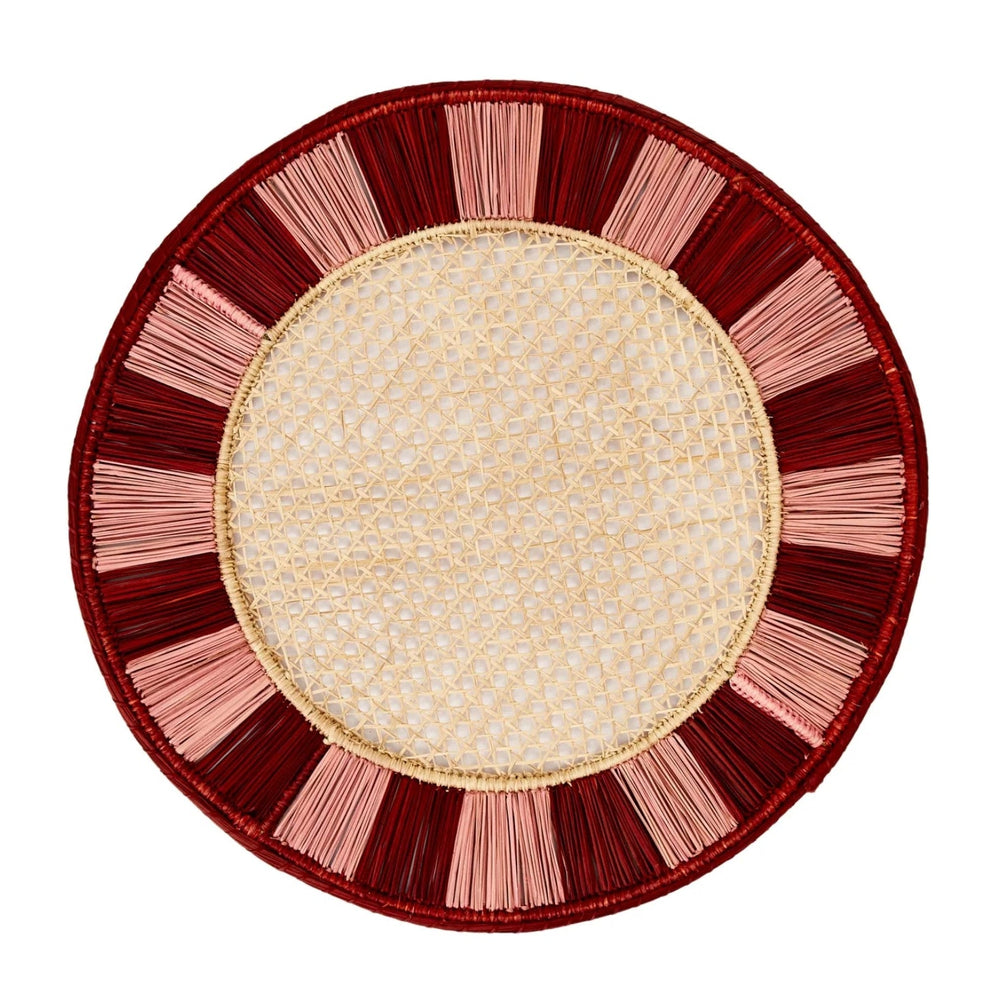 Twist Placemat, Set of 4, Burgundy