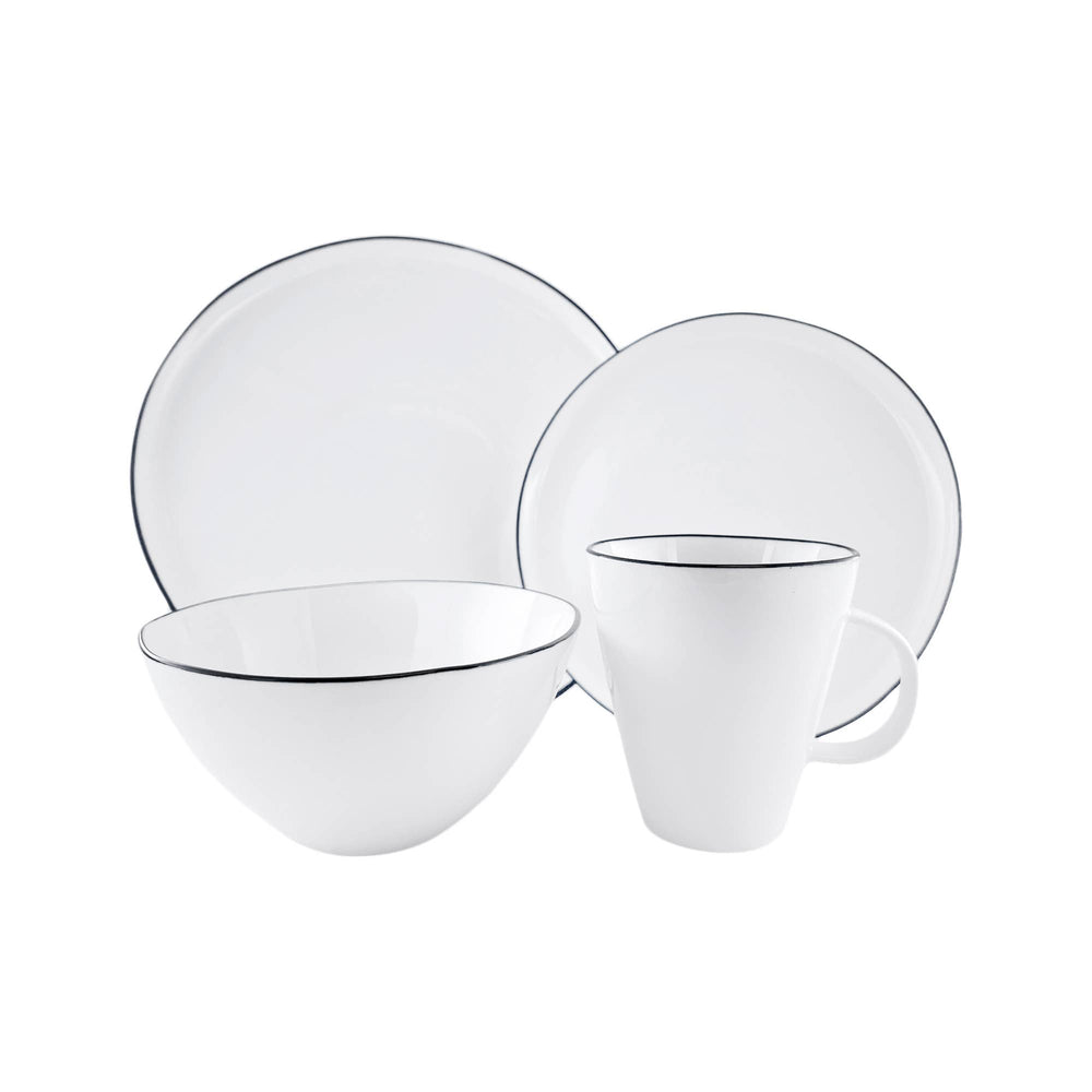 Abbesses Black 4-Piece Place Setting, Service For 1