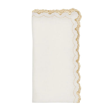 Arches Napkin, White & Gold, Set of 4