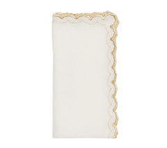 Arches Napkin, White & Gold, Set of 4