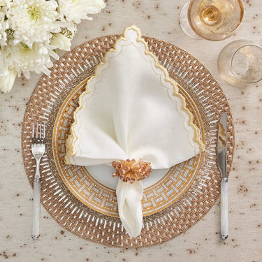 Arches Napkin, White & Gold, Set of 4