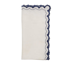 Arches Napkin, White & Blue, Set of 4