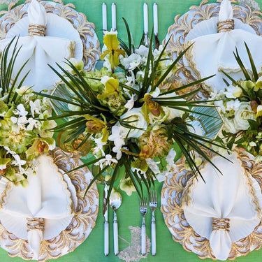Arches Napkin, White & Gold, Set of 4