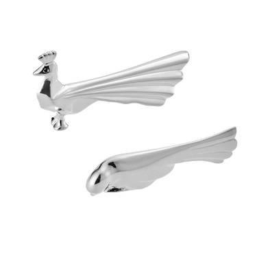 Silver-Plated Peacock & Dove Knife Rest Set