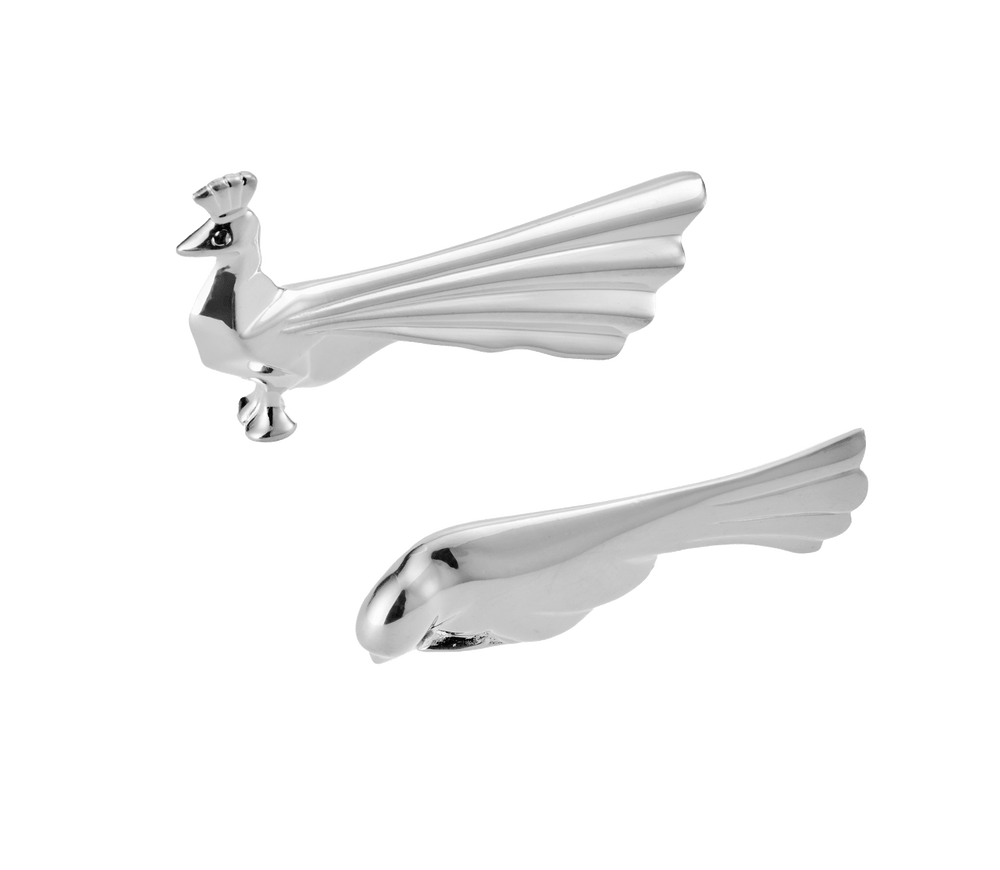 Gallia Silver-Plated Peacock & Dove Knife Rest Set