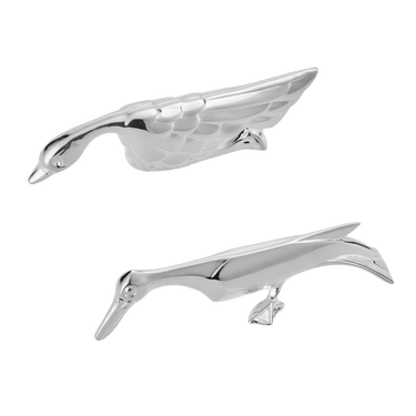 Silver-Plated Swan & Pelican Knife Rest Set