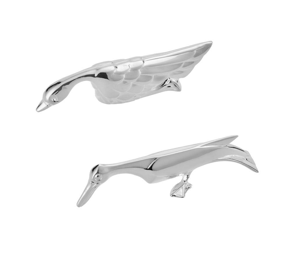 Gallia Silver-Plated Swan & Pelican Knife Rest Set