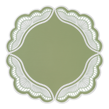 Oyster Faux Leather Placemats, Set of 2