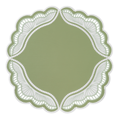 Oyster Faux Leather Placemats, Set of 2