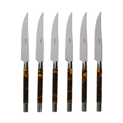 Conty Tortoise Steak Knives, Set of 6