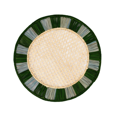 Twist Placemat, Set of 4, Green/Sky Blue