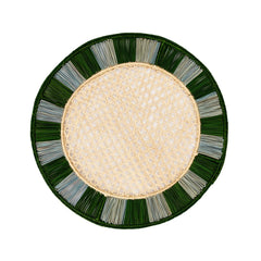 Twist Placemat, Set of 4, Green/Sky Blue