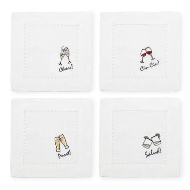 Cheers Cocktail Napkins, Set of 4