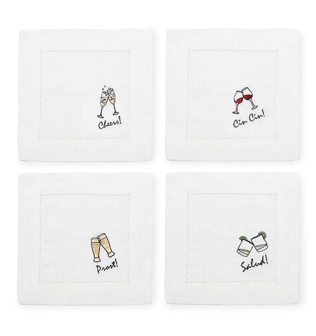 Cheers Cocktail Napkins, Set of 4