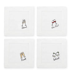 Cheers Cocktail Napkins, Set of 4