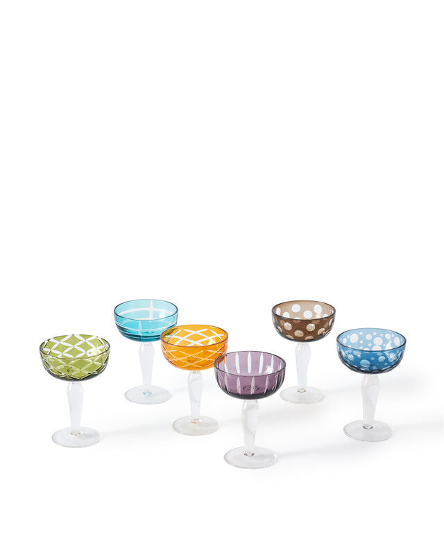 Cuttings Coupe Glasses, Set of 6
