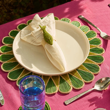 Drops Placemat, Set of 4, Dark Green