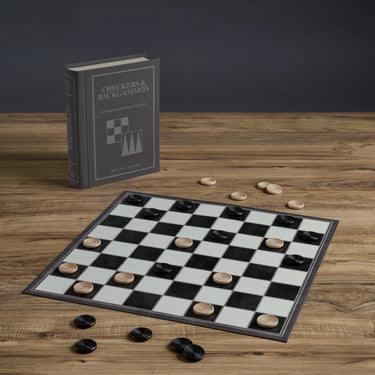 Checkers & Backgammon Vintage Bookshelf Edition