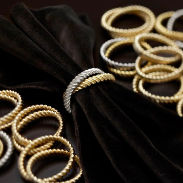Deco Twist Napkin Jewels, Set of 4