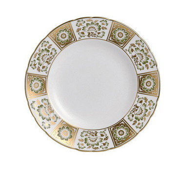 Derby Panel Green Dinner Plate