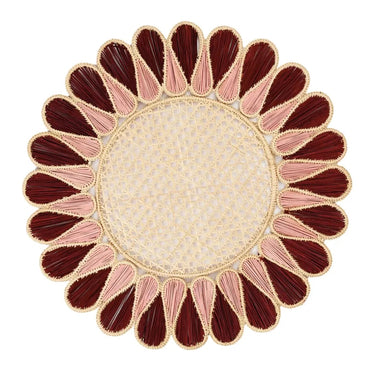 Drops Placemat, Burgundy & Pink, Set of 4