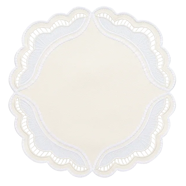Oyster Faux Leather Placemats, Set of 2