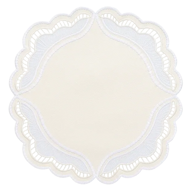 Oyster Faux Leather Placemats, Set of 2