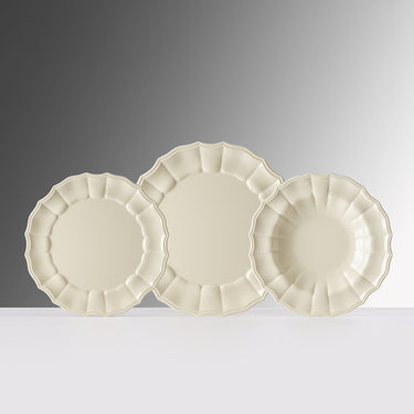 Eva Salad Plate, Set of 6, Ivory