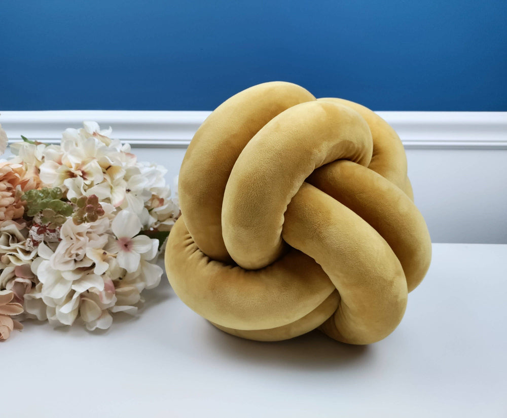 Knot Pillow in Ball shape is 12 inches