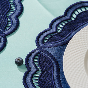 Oyster Faux Leather Placemats, Set of 2