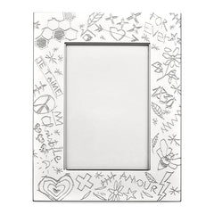 Graffiti Silver-Plated Picture Frame, 5 x 7
