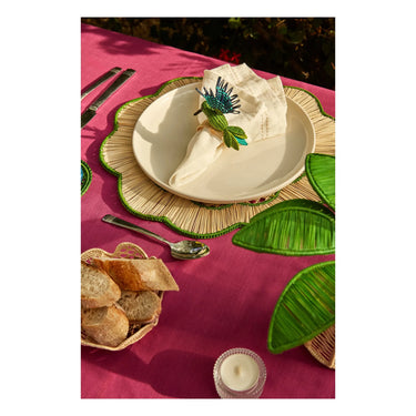 Breezy Placemat, Set of 4, Natural/Green