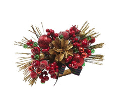 Holly and Sprig Napkin Ring, Set of 4