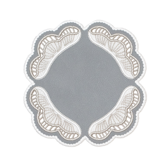 Oyster Faux Leather Coasters, Set of 2