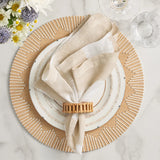 Spoke Napkin Ring in Natural, Set of 4