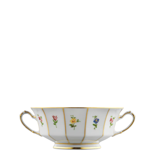 Grecque Mille Fleurs Soup Bowl & Saucer