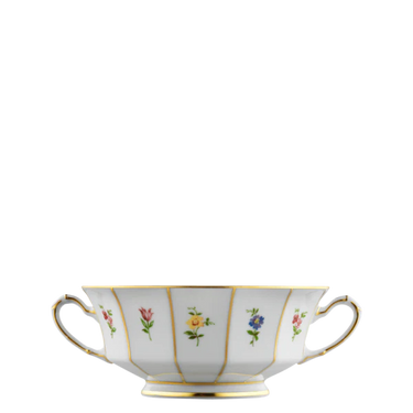 Grecque Mille Fleurs Soup Bowl & Saucer