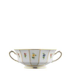 Grecque Mille Fleurs Soup Bowl & Saucer
