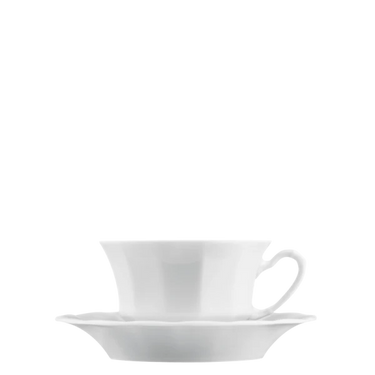 Grecque Weiss Coffee/Tea Cup & Saucer
