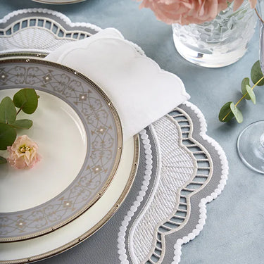 Oyster Faux Leather Placemats, Set of 2