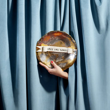 Ruan Hoffmann Plate with Ribbon, Love You More