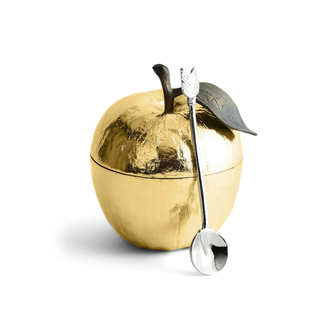 Apple Honey Pot with Spoon