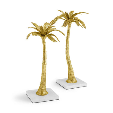 Palm Candle Holders, Set of 2