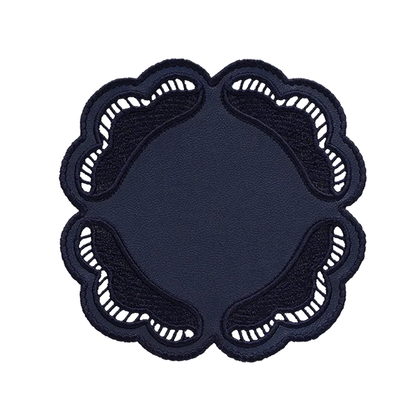 Oyster Faux Leather Coasters, Set of 2