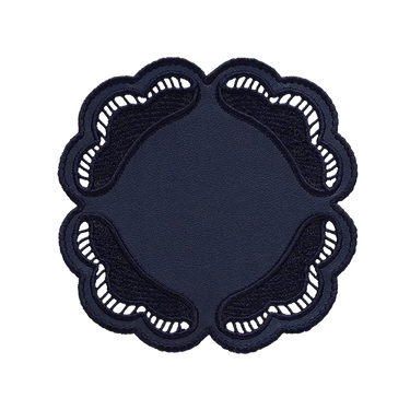 Oyster Faux Leather Coasters, Set of 2