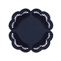 Oyster Faux Leather Coasters, Set of 2