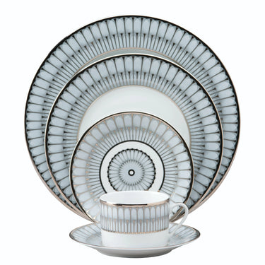 Arcades Dinnerware, Grey & Platinum
