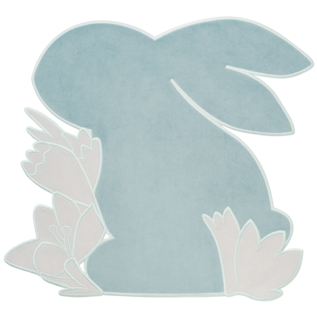 Easter Bunny Velvet Placemats, Set of 2