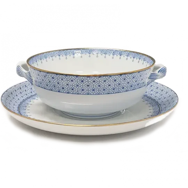 Lace Cream Soup & Saucer