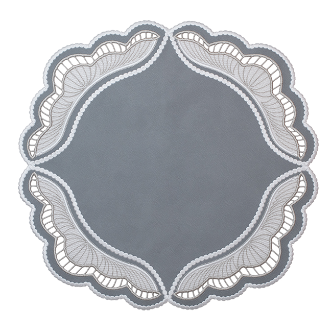 Oyster Faux Leather Placemats, Set of 2